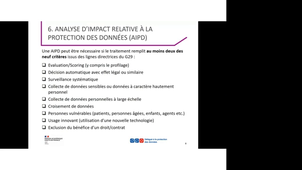 Sensibilisation - dossier de conformité