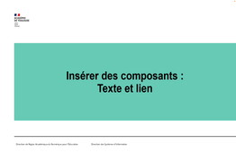 Drupal 10 - Contenu - Texte et Lien