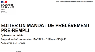 EDITER UN MANDAT DE PRELEVEMENT PRE-REMPLI - COMPTA