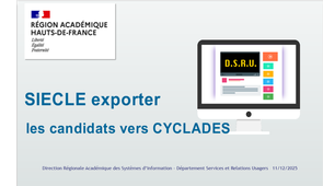 SIECLE Exporter les candidats
