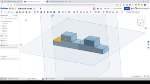 ONSHAPE modeleur 3D SaaS - TP Presse : Guide de création du corps de la presse.