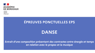 Epreuve ponctuelle EPS Danse_Contrastes