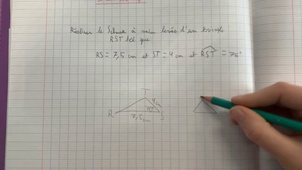 Réaliser le schéma d'un triangle à main levée