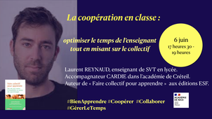 WebiNice juin 2023 : La cooperation en classe par Laurent Reynaud