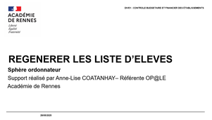 REGENERER UNE LISTE ELEVES POUR TR VOYAGES