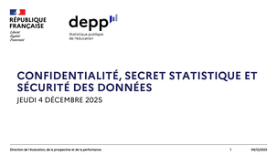 Séminaire confidentialité, secret statistique et sécurité des données