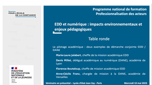 EDD et numérique - Enjeux éducatifs