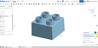 ONSHAPE modeleur 3D SaaS - Exploitation en plasturgie Conception d'une pièce plastique.