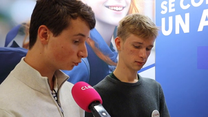 Interview du recteur Vincent Stanek à la foire de Châlons-en-Champagne 2025 par des élèves du lycée Jean Jaurès de Reims