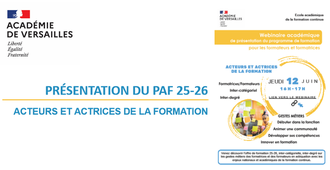 Présentation du programme de formation des acteurs de la formation