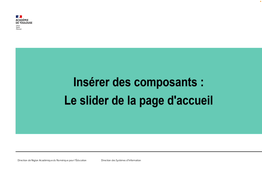 Drupal 10 - Contenu - Le slider de la page d'accueil