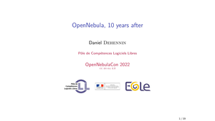 OpenNebula, 10 years after - PCLL at OpenNebulaCon 2022