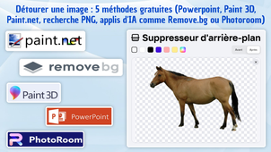 Tuto - Détourer une image, 5 méthodes gratuites (applis d'IA, Paint 3D, Paint.net, Powerpoint, PNG)