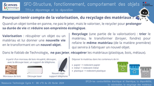 SFC2h-Les conductibilités électrique et thermique ; la disponibilité, la valorisation, le recyclage des matériaux