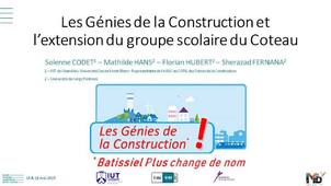 Les Génies de la Construction et l’extension du Groupe Scolaire du Coteau –