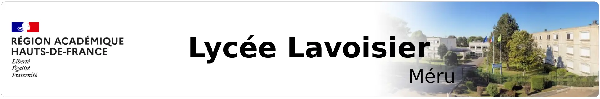 Bannière Hauts de France - Lycée professionnel des Métiers Lavoisier - Méru