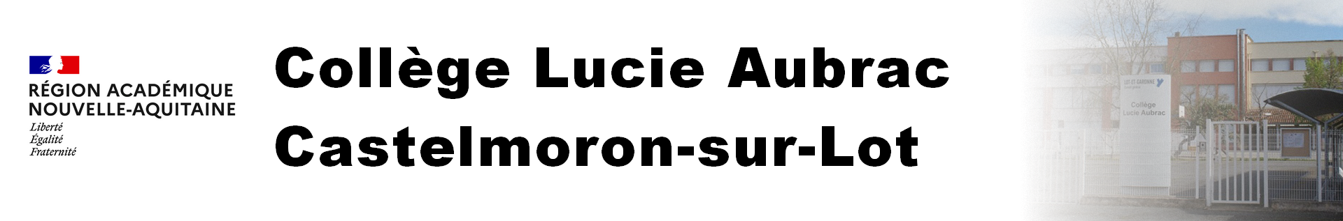 Headband Nouvelle Aquitaine - Collège Lucie Aubrac  - Castelmoron-sur-Lot