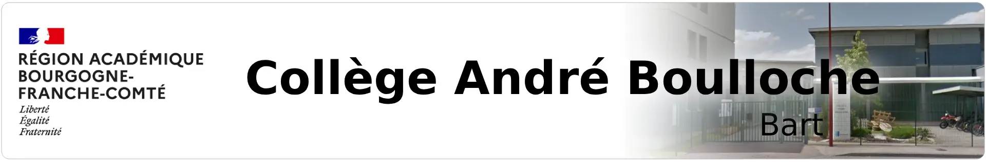 Bannière Bourgogne Franche-Comté - Collège André Boulloche - Bart