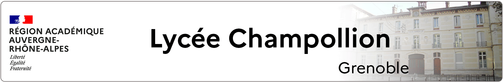 Bannière Auvergne-Rhône-Alpes - Lycée Champollion - Grenoble