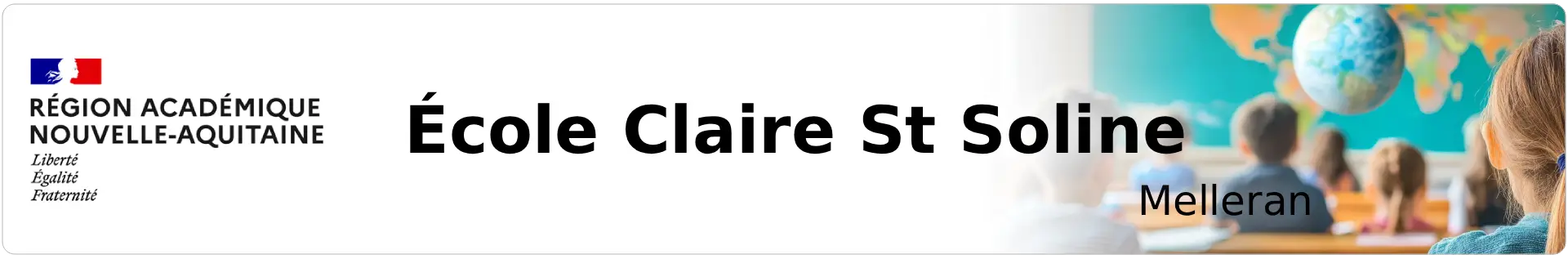 Bannière Nouvelle Aquitaine - École primaire Claire St Soline - Melleran