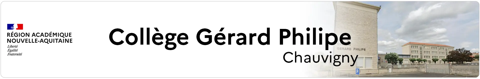Bannière Nouvelle Aquitaine - Collège Gérard Philipe - Chauvigny