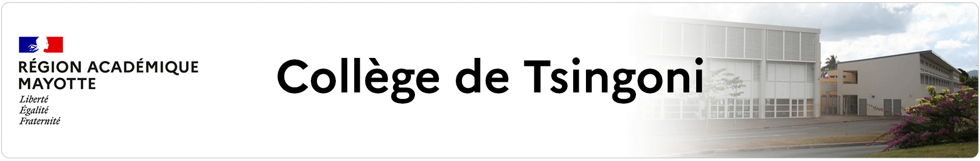 Bannière Mayotte - Collège de Tsingoni - Tsingoni
