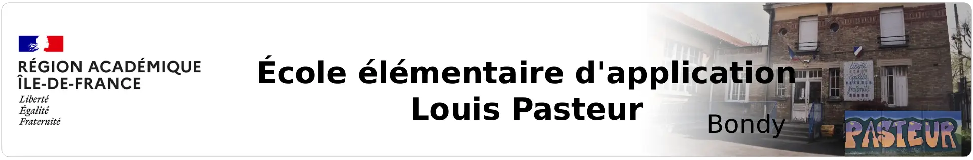 Bannière Île de France - École élémentaire Louis Pasteur - Bondy