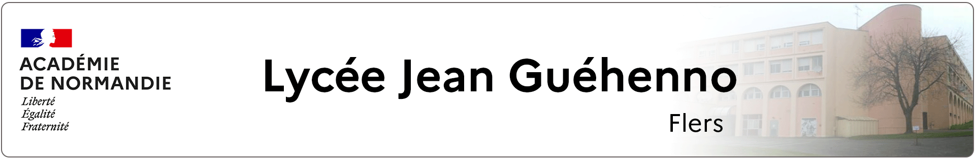 Bannière Normandie - Lycée Jean Guéhenno - Flers
