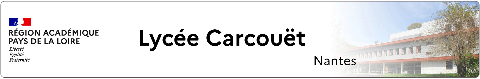 Bannière Pays de la Loire - Lycée Carcouët - Nantes