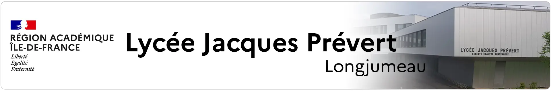 Bannière Île de France -  Lycée Jacques Prévert -  Longjumeau