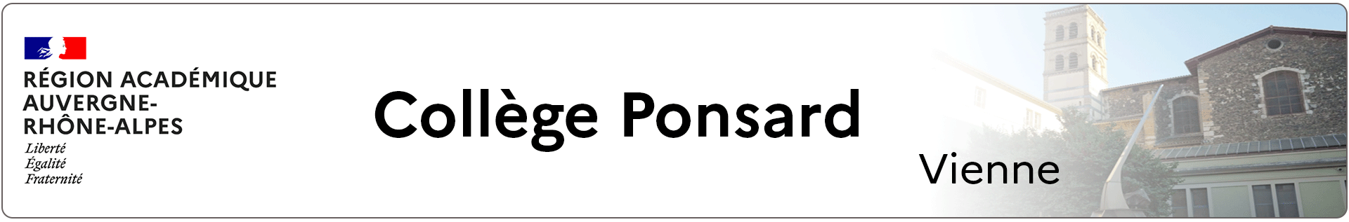 Bannière Auvergne-Rhône-Alpes - Collège Ponsard - Vienne