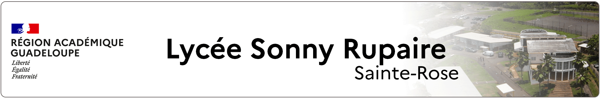 Bannière Guadeloupe - Lycée Sonny Rupaire - Sainte-Rose