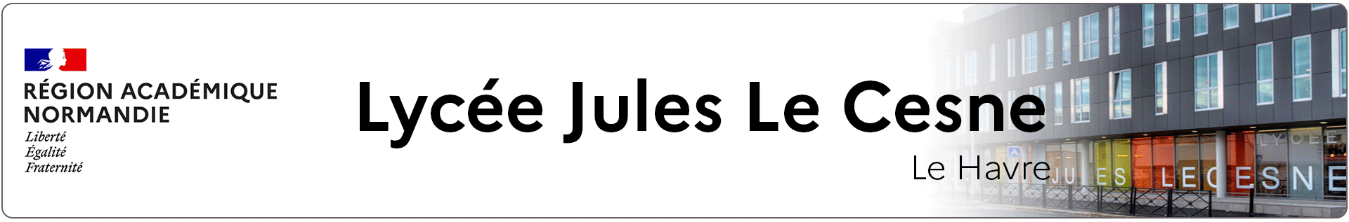Bannière Normandie - Lycée Jules Le Cesne - Le Havre