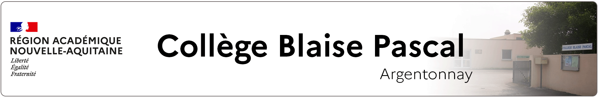 Bannière Nouvelle Aquitaine - Collège Blaise Pascal - Argentonnay