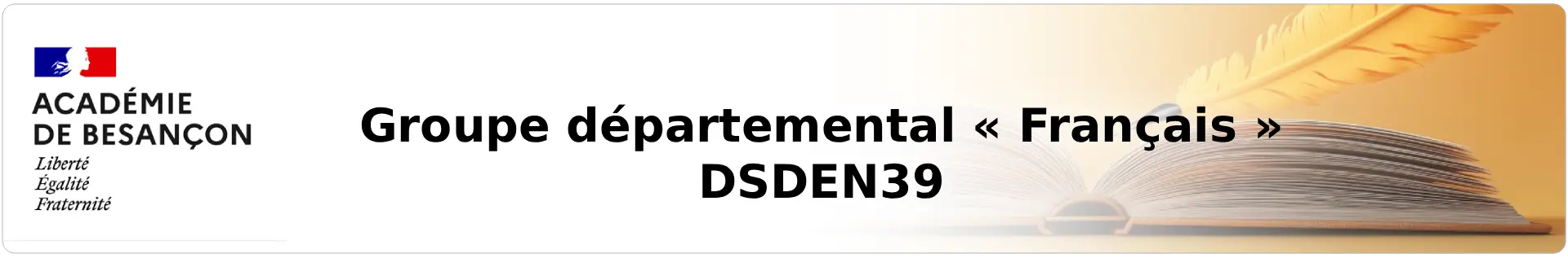 Bannière Groupe départemental « Français » - DSDEN39