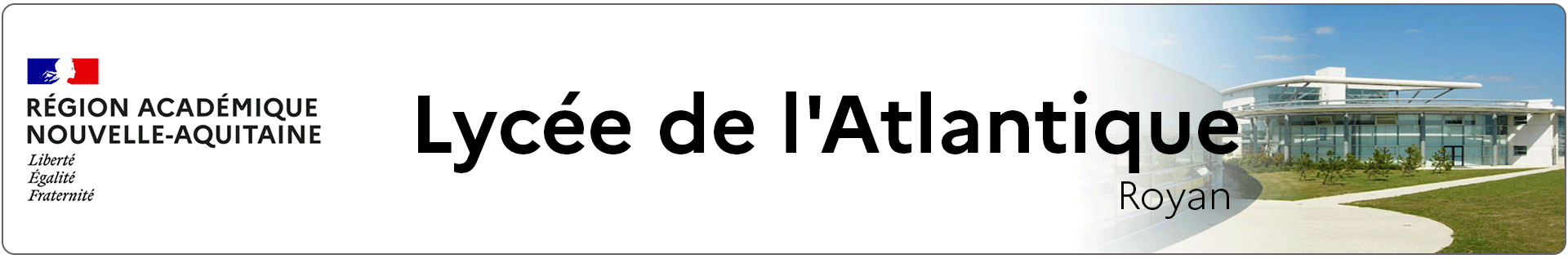 Bannière Nouvelle-Aquitaine - Lycée de l'Atlantique - Royan