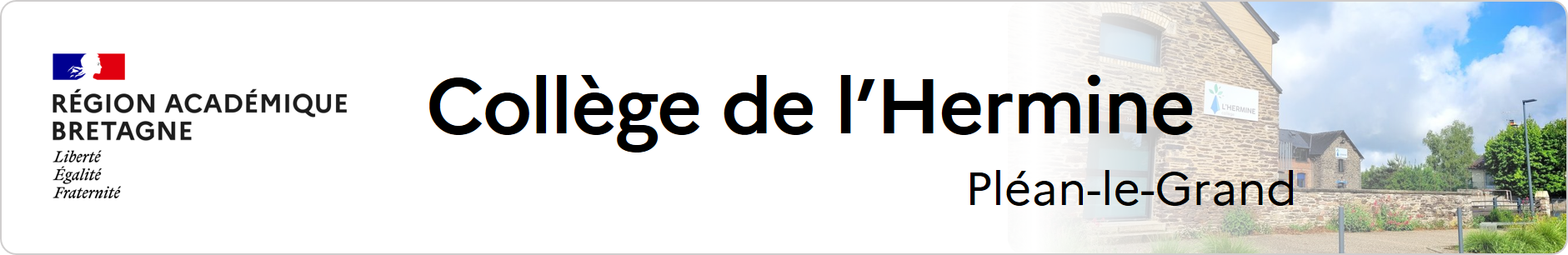 Bannière Bretagne - Collège de l’Hermine - Plélan-le-Grand